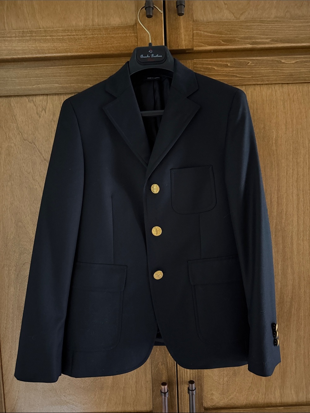 Brooks Brothers Boys Prep - 3 button Black Blazer with Gold Buttons